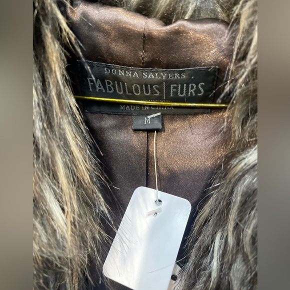 🤎M Donna Salyers Fabulous Furs Faux fur hooded coat - Picture 2 of 9